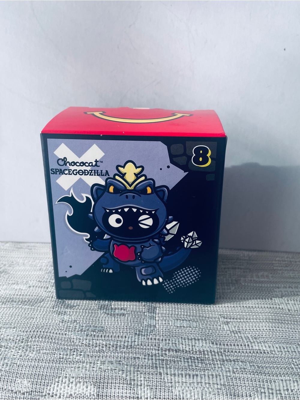 McDonald's Spacegodzilla Chococat Figure - Blue with Red and Yellow Accents
